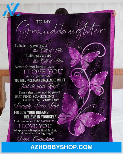 Special Gift For Granddaughter Fleece Blankets Granddaughter Gifts