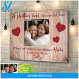 Special Gift for Mom A Mother's Heart Personalized Canvas Wall Art Decor Ohcanvas