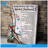 Special Husband Butterfly Wall Art Canvas