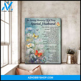 Special Husband Butterfly Wall Art Canvas