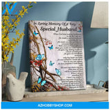 Special Husband Butterfly Wall Art Canvas