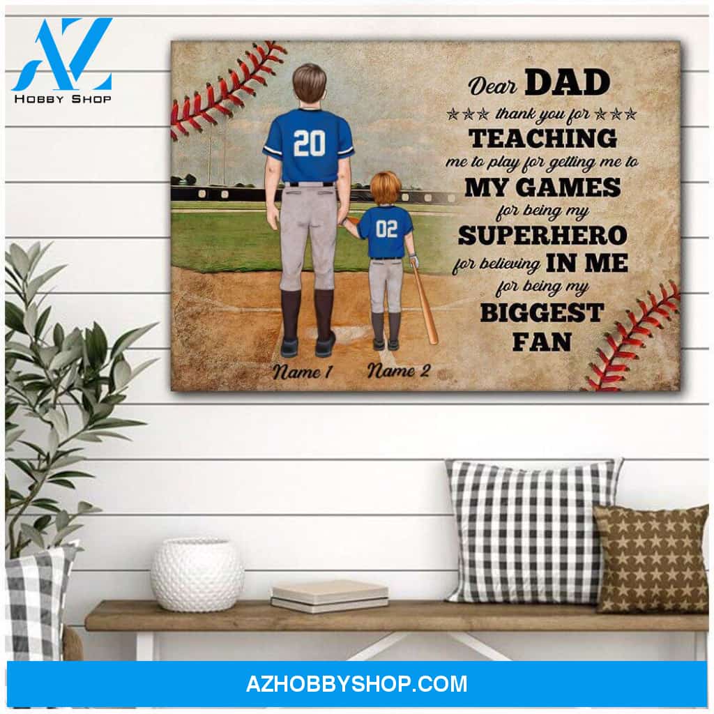 Speciall Personalized Poster/Canvas for Baseball Dad