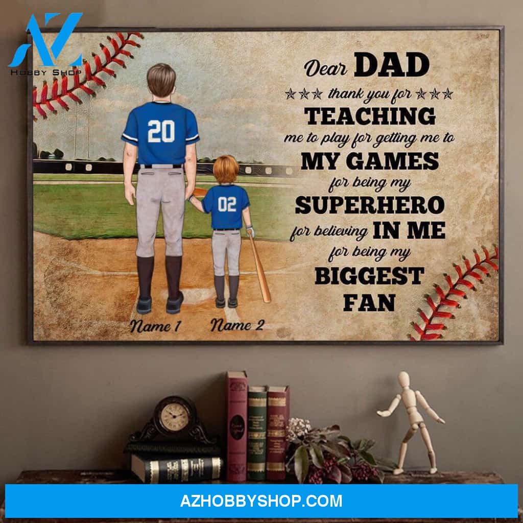 Speciall Personalized Poster/Canvas for Baseball Dad