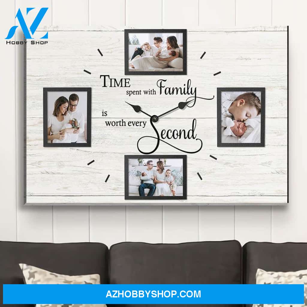 Spent Time With Family 2 - Personalized Custom Photo Canvas