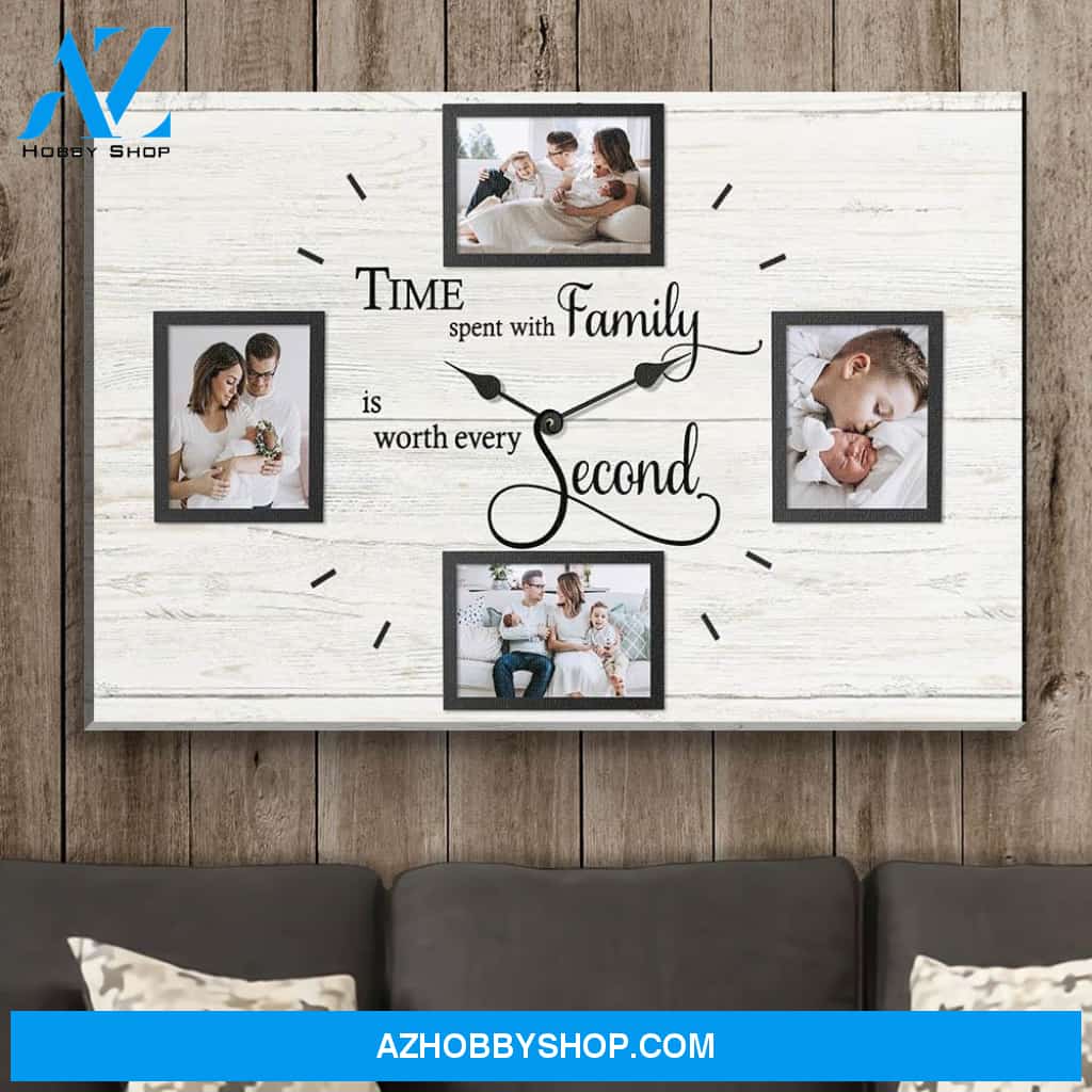 Spent Time With Family 2 - Personalized Custom Photo Canvas