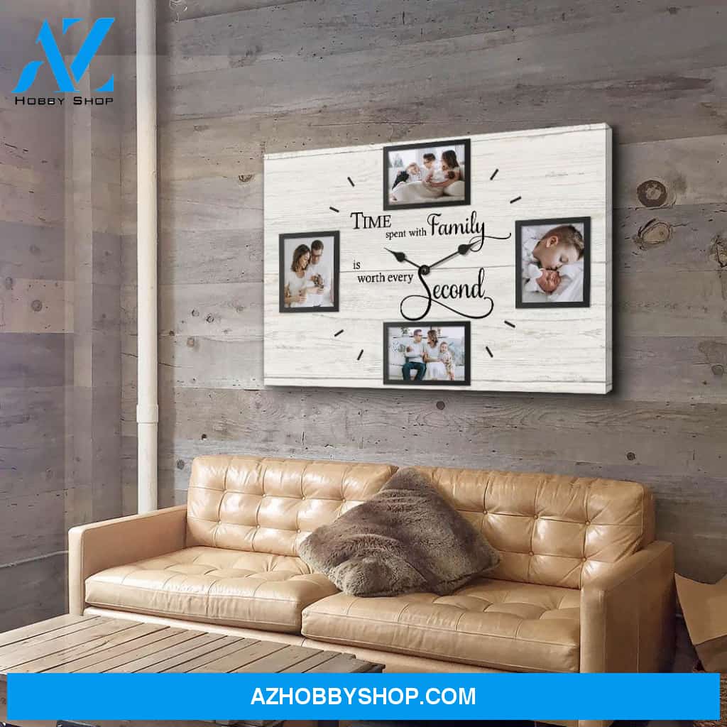 Spent Time With Family 2 - Personalized Custom Photo Canvas