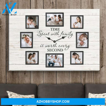 Spent Time With Family - Personalized Custom Photo Canvas