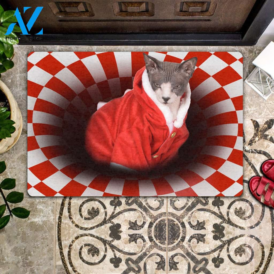 Sphynx Christmas - Cat Doormat Welcome Mat House Warming Gift Home Decor Gift for Cat Lovers Funny Doormat Gift Idea