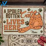 Spoiled Rotten Cats Live Here Customized Doormat | Welcome Mat | House Warming Gift