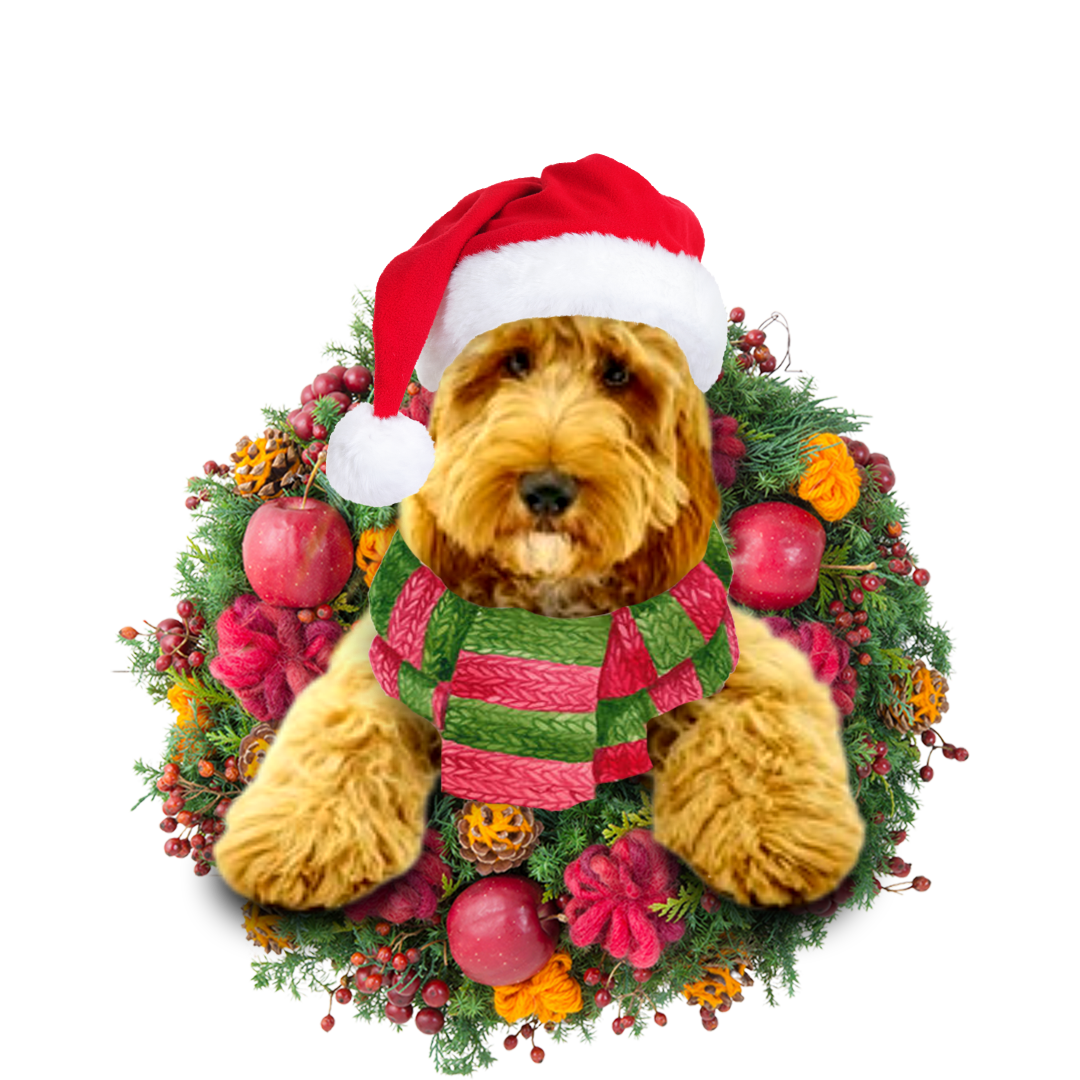 Godmerch- Ornament- Cockapoo Christmas Ornament, Happy Christmas Ornament, Car Ornament