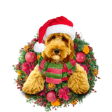 Godmerch- Ornament- Cockapoo Christmas Ornament, Happy Christmas Ornament, Car Ornament