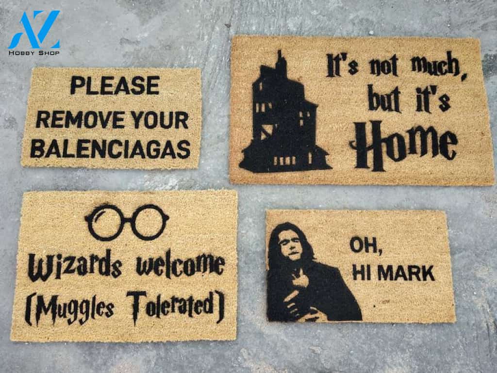 Personalized Name Family House Spooky Doormat, Dancing Skeleton Doormat, Funny Skeleton Doormat Floor Mat Door Mat Home Decor