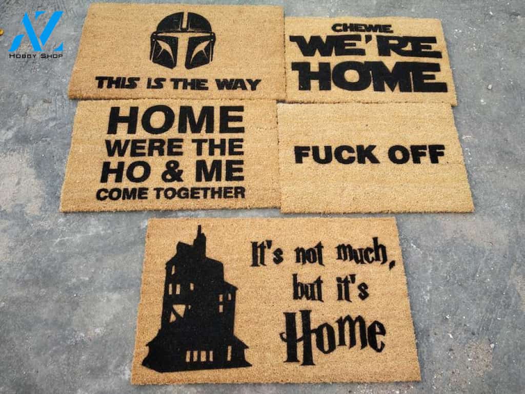 Personalized Name Family House Spooky Doormat, Dancing Skeleton Doormat, Funny Skeleton Doormat Floor Mat Door Mat Home Decor