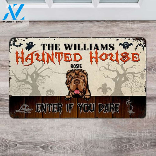 Personalized Spooky Doormat - Gift Baskets For Dog Lovers - Up To 6 Dogs