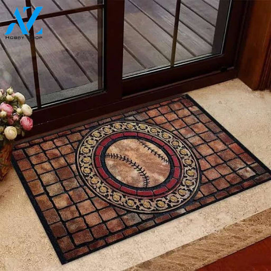 Sport Baseball Doormat Indoor and Outdoor Mat Entrance Rug Housewarming Gift Sweet Home Decor Gift Gift for Baseball Lovers Sport Lovers