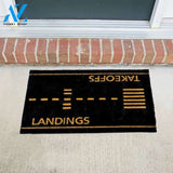 Sporty's Takeoffs and Landings Indoor Outdoor Doormat Airplane Decor Aircraft Mat Doormat Warm House Gift Welcome Mat Gift for Friend Family