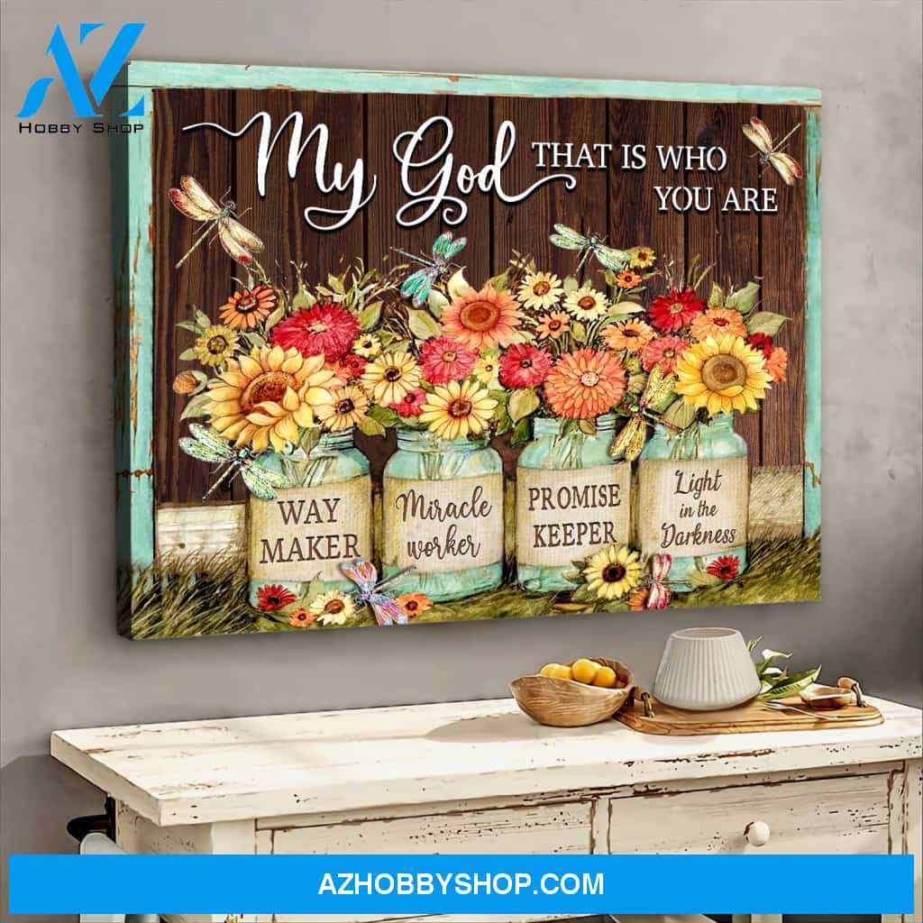 Spring Canvas - My God That Is What You Are Dragonfly Flower Canvas