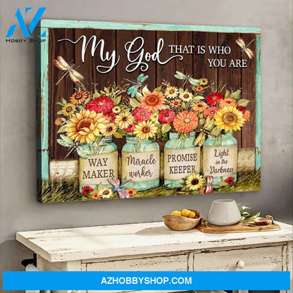 Spring Canvas - My God That Is What You Are Dragonfly Flower Canvas