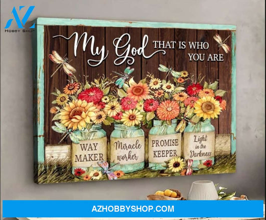 Spring Canvas - My God That Is What You Are Dragonfly Flower Canvas