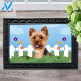 Spring Fence Yorkie Doormat - 18" x 30"