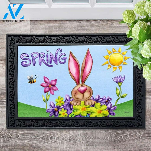 Spring Rabbit Doormat - 18" x 30"
