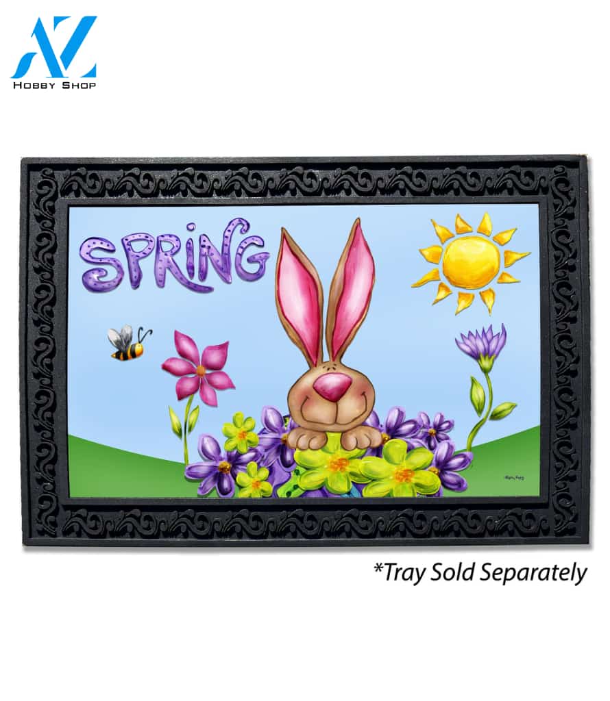 Spring Rabbit Doormat - 18" x 30"
