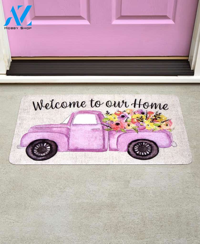 Spring Truck Vehicle Doormat Indoor And Outdoor Mat Entrance Rug Sweet Home Decor Housewarming Gift Gift for Friend Family Birthday New Home