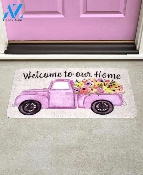 Spring Truck Vehicle Doormat Indoor And Outdoor Mat Entrance Rug Sweet Home Decor Housewarming Gift Gift for Friend Family Birthday New Home