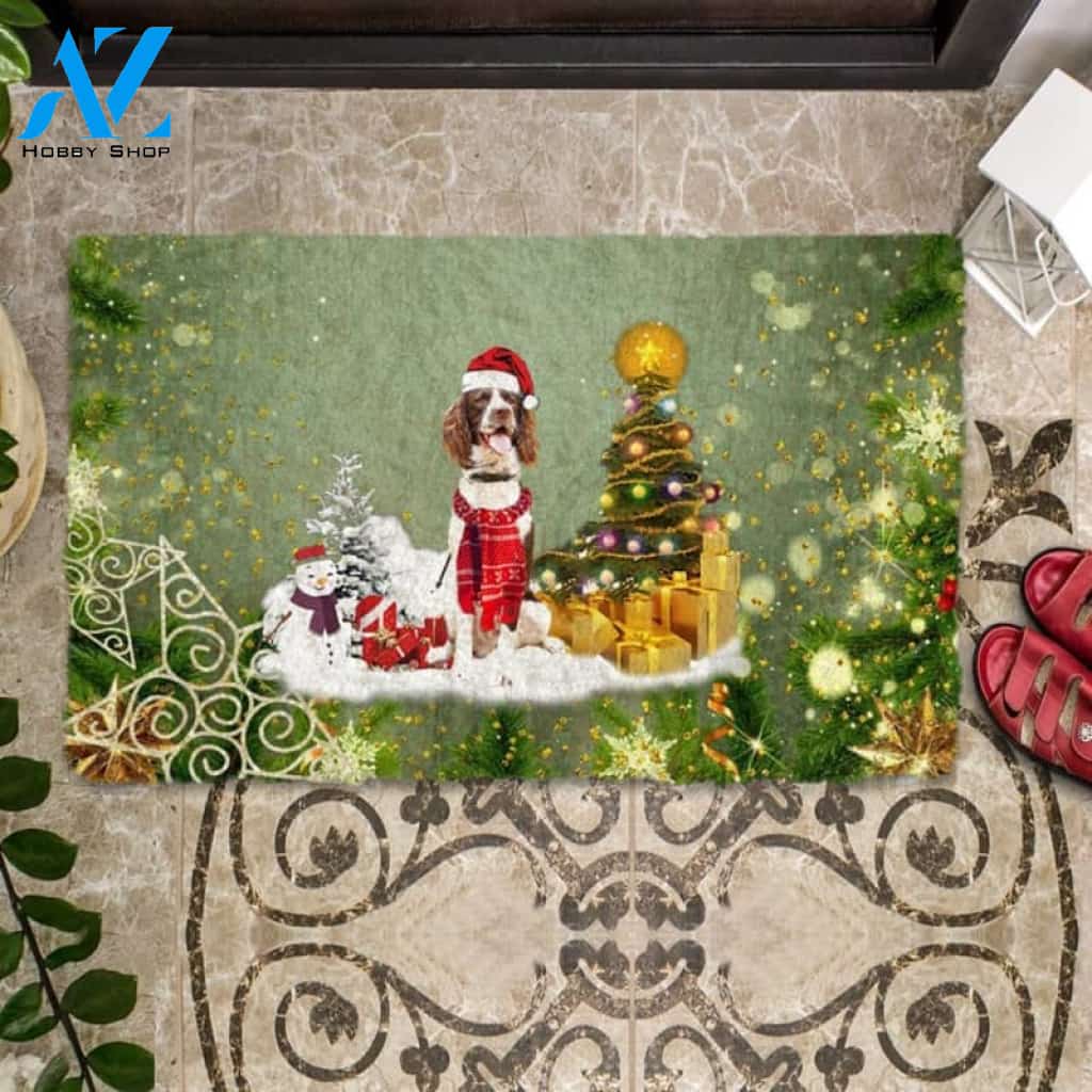 Springer Spaniel Merry Christmas Doormat