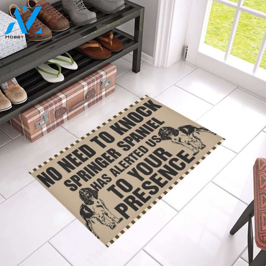 ln Springer Spaniel No Knock Printed Doormat Home Decor