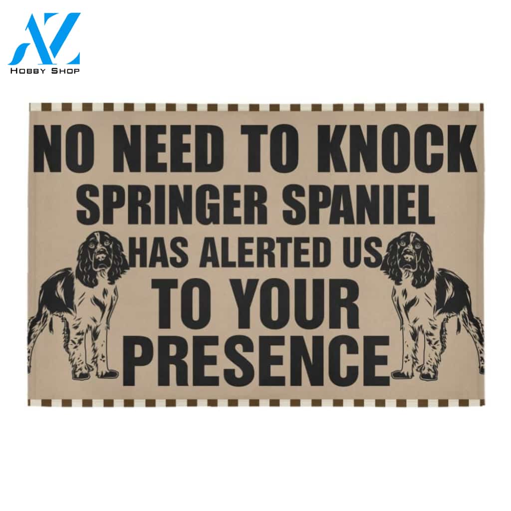 ln Springer Spaniel No Knock Printed Doormat Home Decor