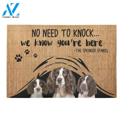 Springer Spaniel We Know Black Paws Printed Doormat Home Decor