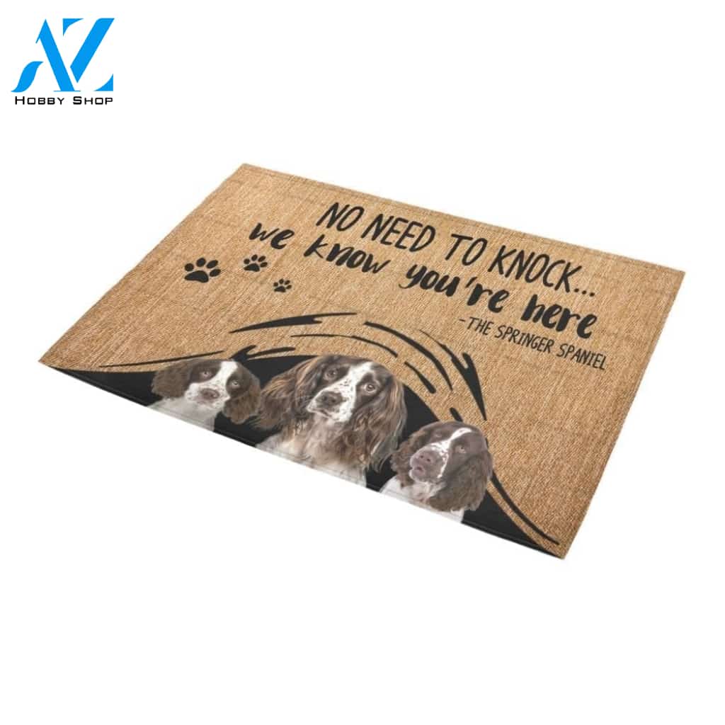 Springer Spaniel We Know Black Paws Printed Doormat Home Decor