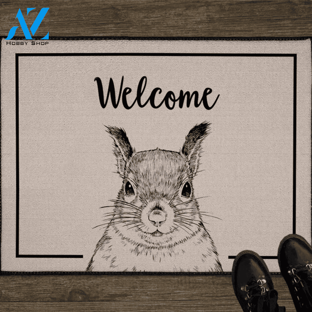 Squirrel Doormat Safari Animal Indoor And Outdoor Doormat Warm House Gift Welcome Mat Gift For Wildlife Animals Lovers Squirrel Lovers