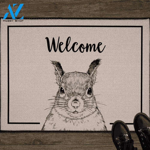 Squirrel Doormat Safari Animal Indoor And Outdoor Doormat Warm House Gift Welcome Mat Gift For Wildlife Animals Lovers Squirrel Lovers
