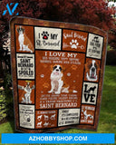 St Bernard Dog Fleece Blanket, Gift For St Bernard Dog lovers, Gift For Family Friends Birthday Gift Home Decor Bedding Couch Sofa Soft
