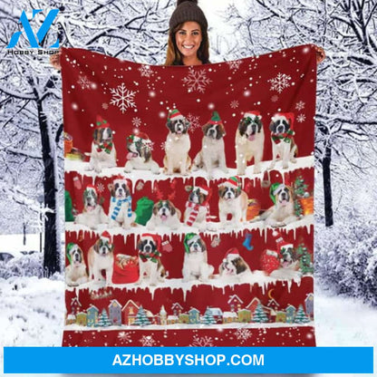 St Bernard Merry Christmas Noel Blanket Gift For Dog Lovers, Gift For Christmas, 