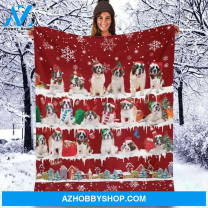 St Bernard Merry Christmas Noel Blanket Gift For Dog Lovers, Gift For Christmas, 