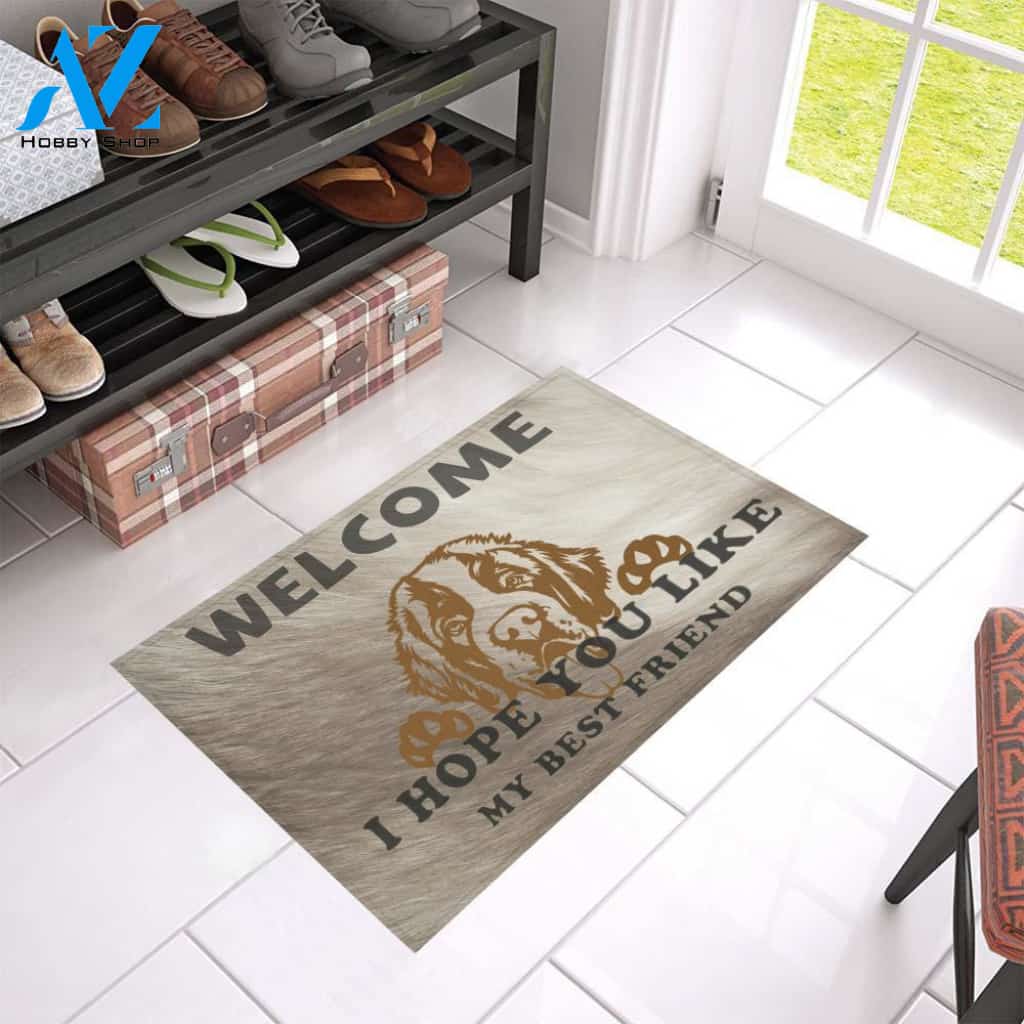 St Bernard My Best Friend doormat | Welcome Mat | House Warming Gift
