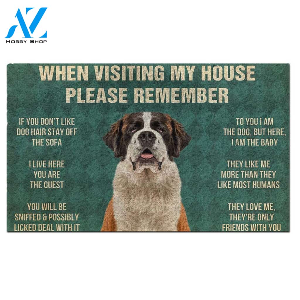 St Bernard's Rules Doormat