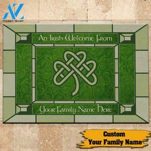 St Patrick's Day Doormat Customized An Irish Welcome From Personalized Gift | WELCOME MAT | HOUSE WARMING GIFT