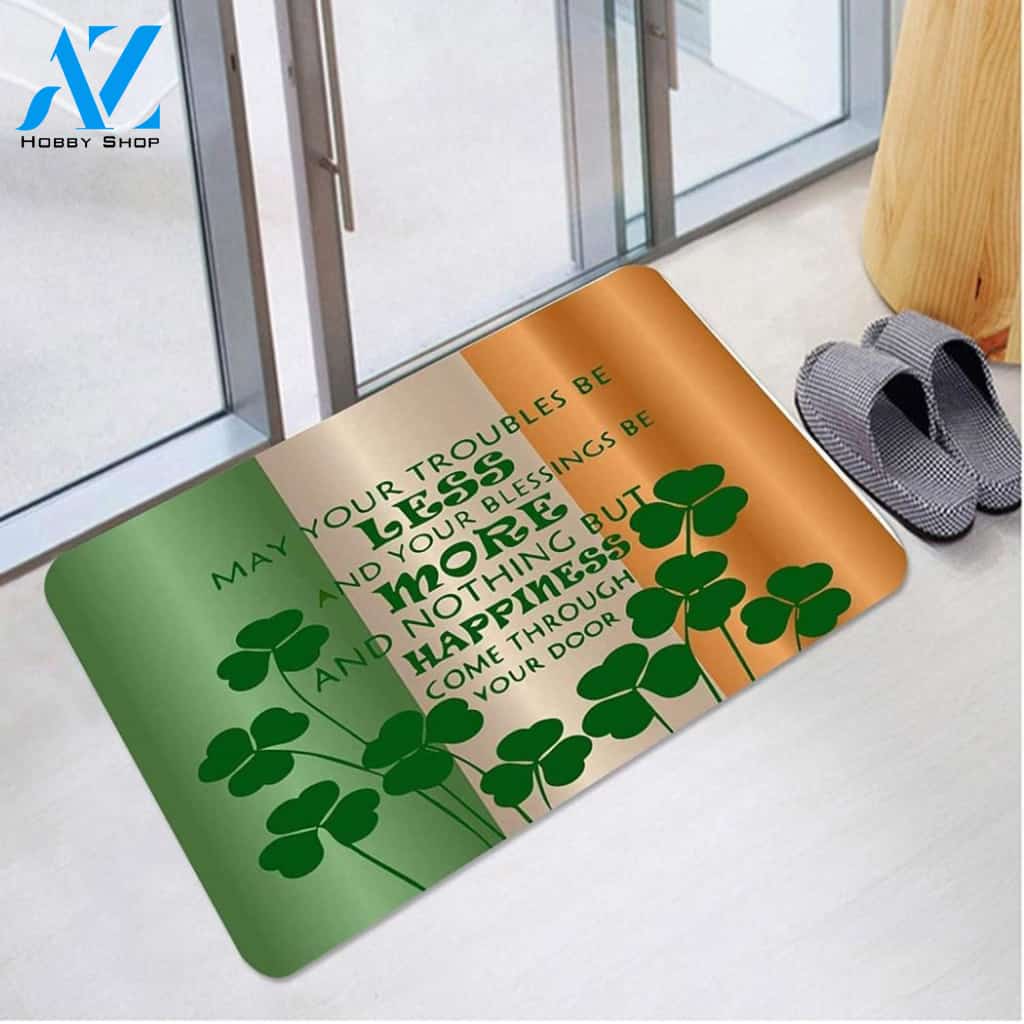 St. Patrick's Day Easy Clean Welcome DoorMat | Felt And Rubber | DO1681