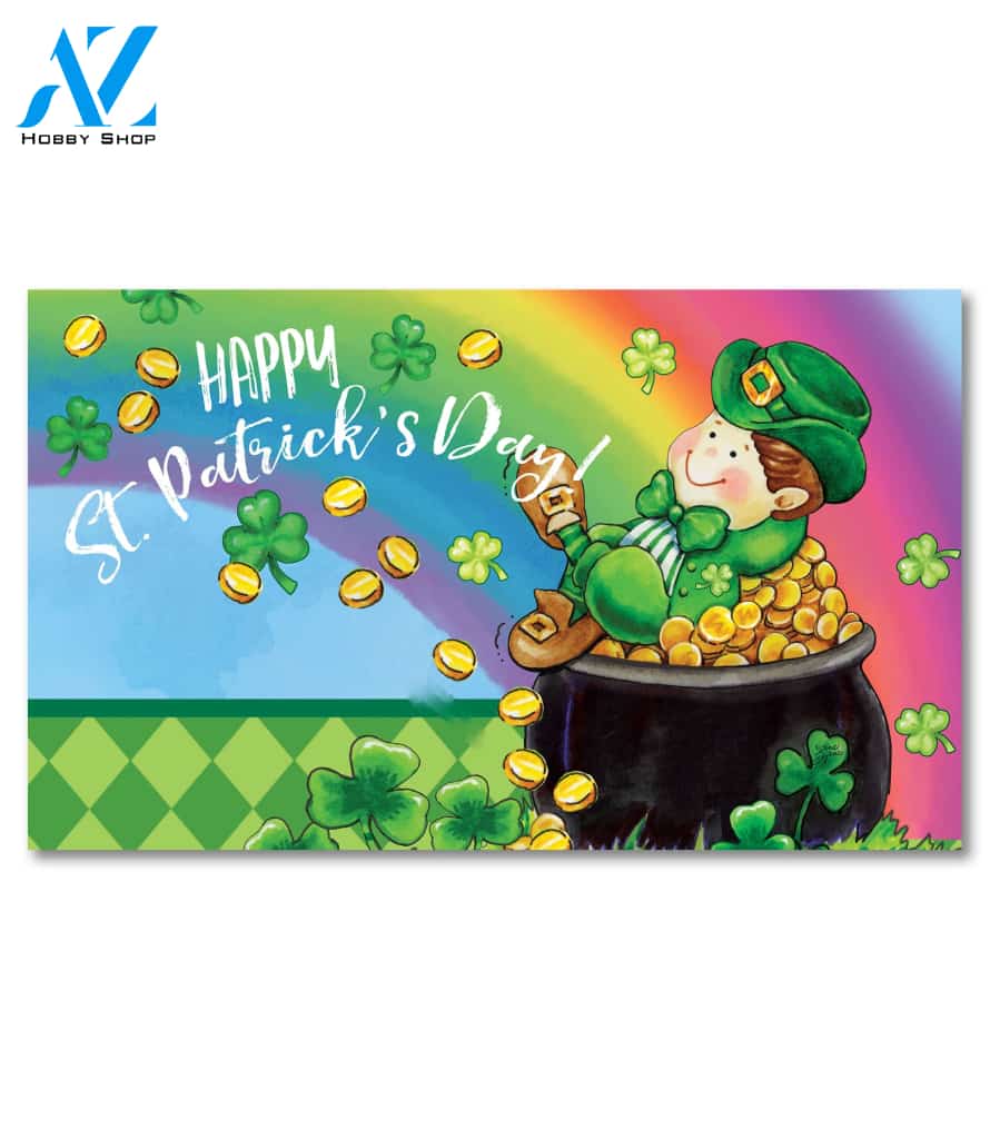 St. Patrick's Day Pot of Gold Doormat - 18" x 30"