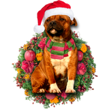 Godmerch- Ornament- Staffie Christmas Ornament, Happy Christmas Ornament, Car Ornament