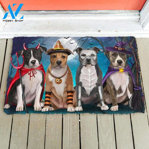 Staffordshire Bull Terrier Halloween Doormat