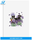 Staffordshire Bull Terrier With Lavender flower poster