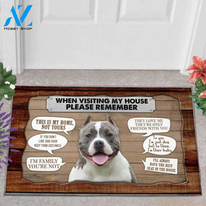 Staffordshire Terrier 2 Visiting My House Doormat