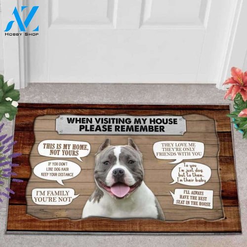 Staffordshire Terrier 2 Visiting My House Doormat