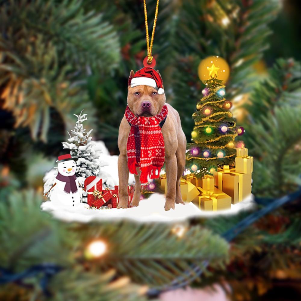 Godmerch- Ornament- Pit Bull Christmas Ornament Dog Ornament, Car Ornament, Christmas Ornament