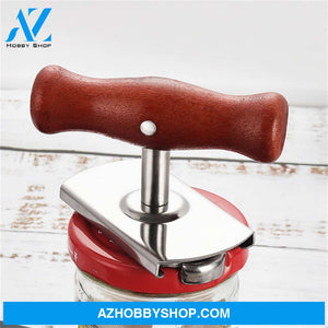 Stainless Steel Manual Screw Seal Adjustable Bottle Opener Wooden